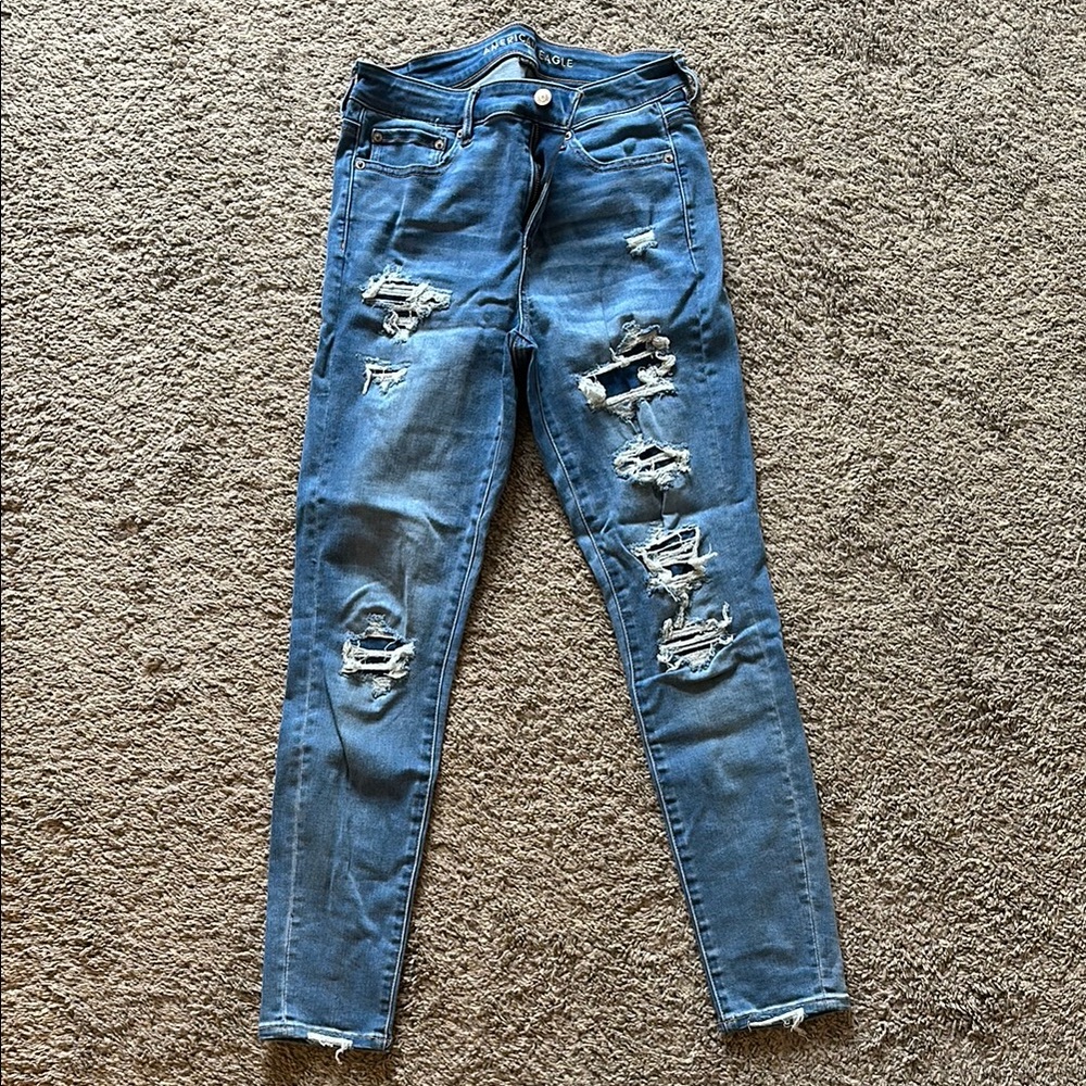 Distressed Blue Women Jeans